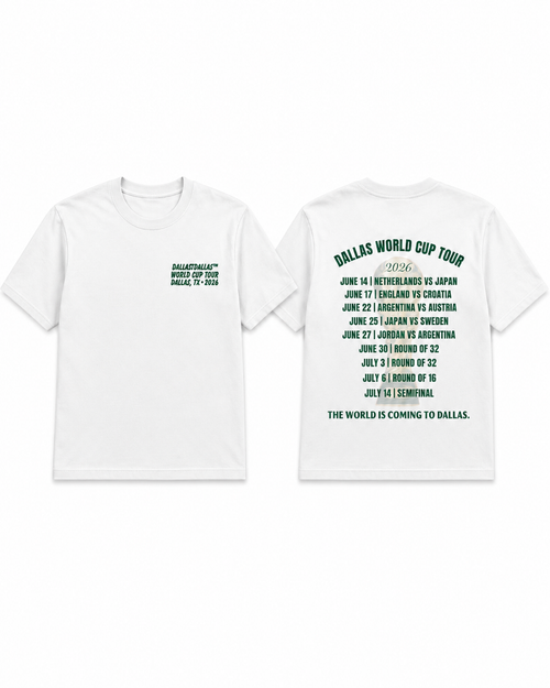 Dallas2Dallas™ World Cup Tour Tee
Dallas, TX • 2026